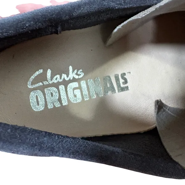 Clarks Originals Wallabee Navy Blue Suede Crepe Sole Moccasin Lace Shoes Women 9 - Image 4