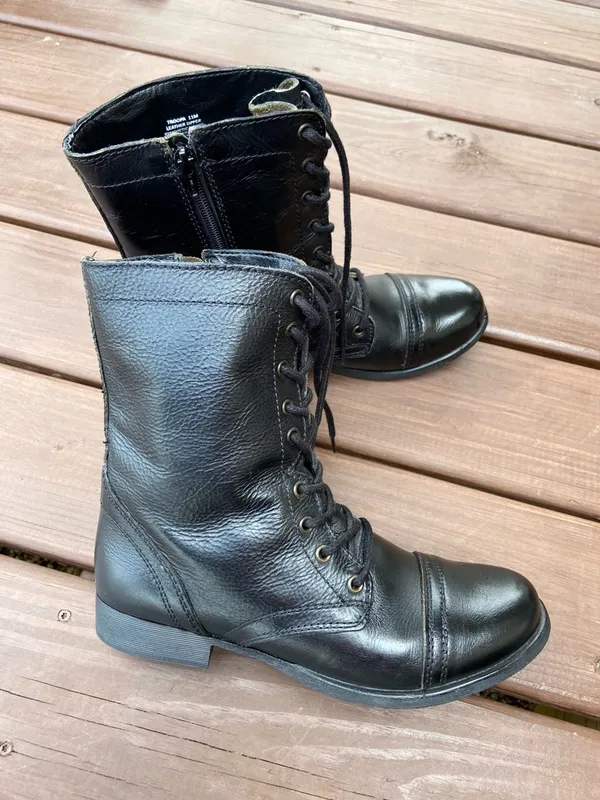 STEVE MADDEN Leather Lace-Up Combat Boots🖤🖤 - Image 2