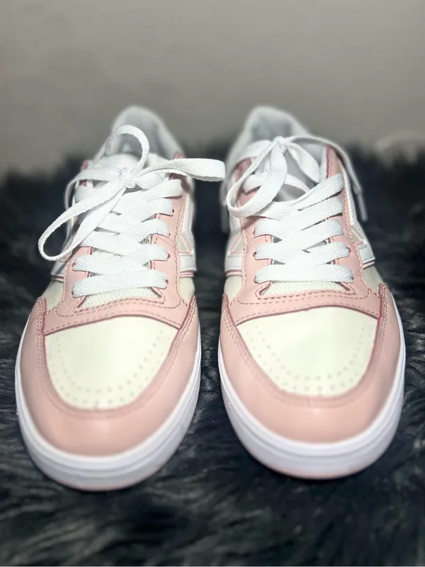 Vans Lowland Sneakers Pink White Perforated Toe Casual ComfyCush Shoes Size 9.5 - Image 4