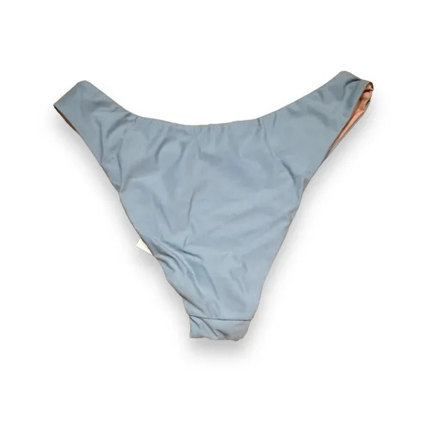 J. Crew Curved-Waist Cheeky Bikini Bottom in Light Blue Sz M‎ NEW Style BC125 - Image 2