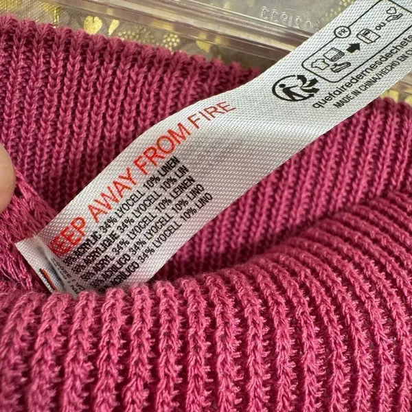 Free People Beach Sola Fiji Hot Pink Open Knit Wide Leg Pants Medium NWOT - Image 7