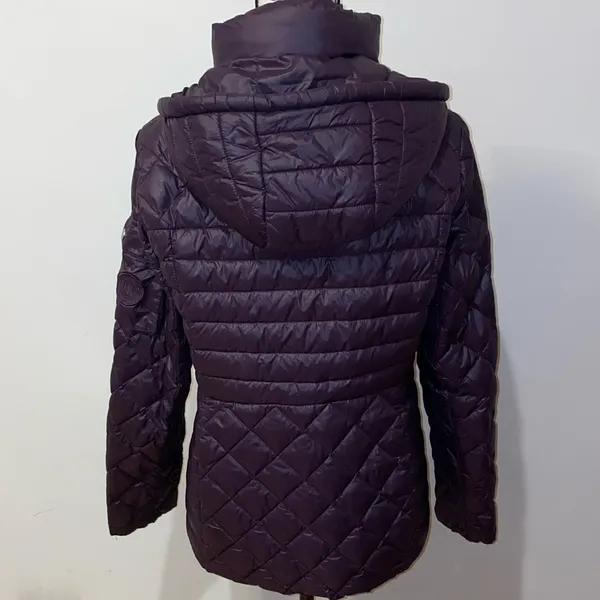 Lauren Ralph Lauren Quilted Feather Down Puffer Jacket Size Medium Deep Plum - Image 10