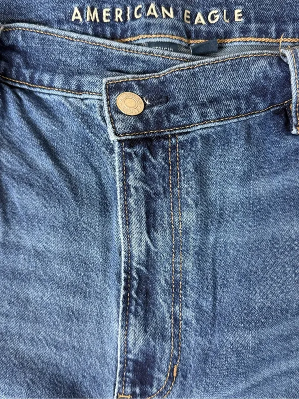 American Eagle Super High Rise Baggy Straight Crossover Jeans Size 18 Strigid - Image 2