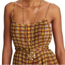 Tory Burch Pleated Midi Dress in Purple Veronica Plaid | 6 - Image 2