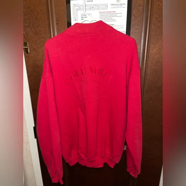 Columbia Sportswear Vibrant Red Snap-Front Jacket Size Medium - Image 6