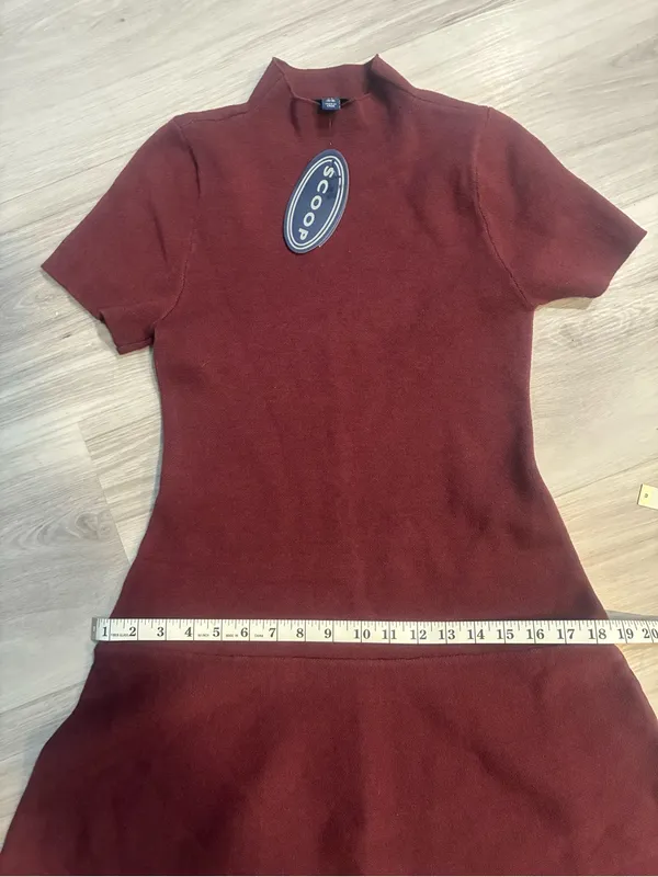 Scoop Women’s Jacquard Fit & Flare Sweater Dress, Sizes XS - Image 4