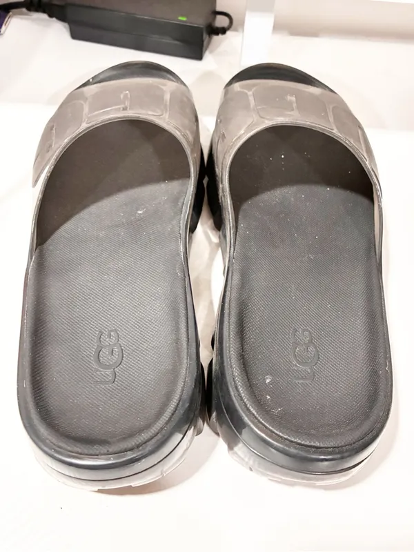 Ugg Black Jella Clear Slide Slip On Sandal Size 8 - Image 4