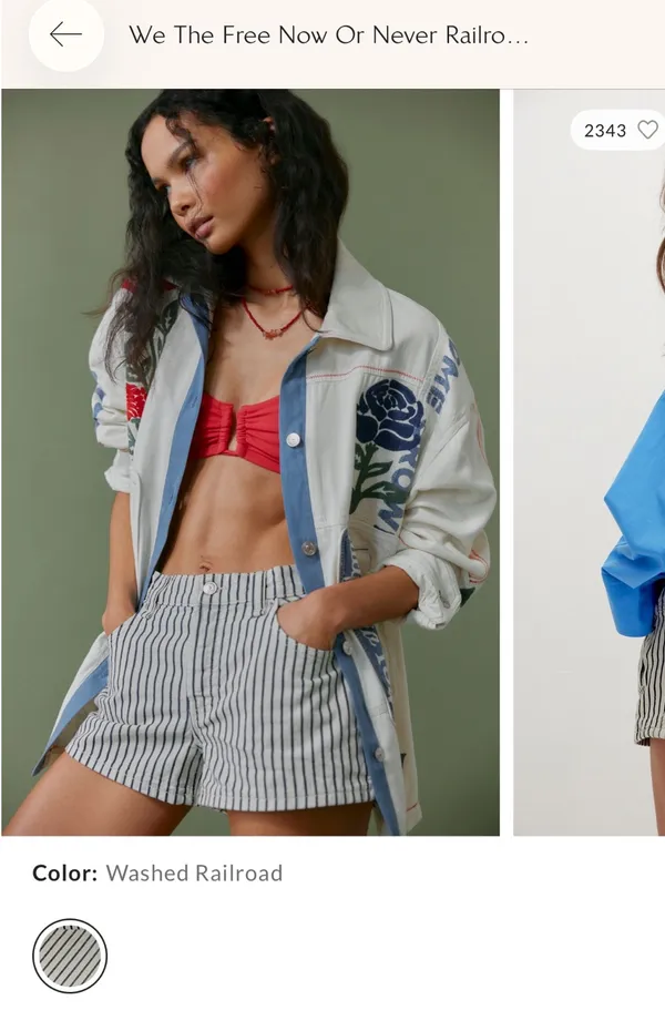 Free People Jean Shorts 27 Denim - Image 2