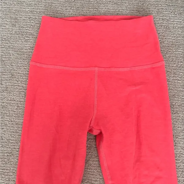 Coral High-Waisted Beyond Yoga Leggings - Image 2