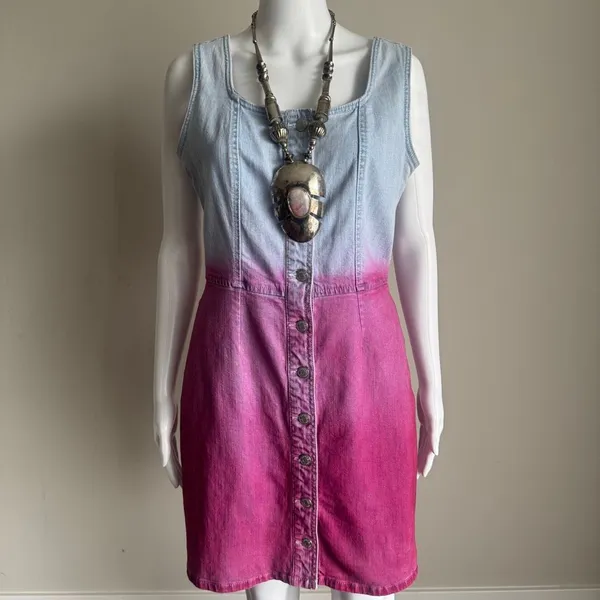 Jordache Vintage Ombré Denim Dress Size S NWOT - Image 3