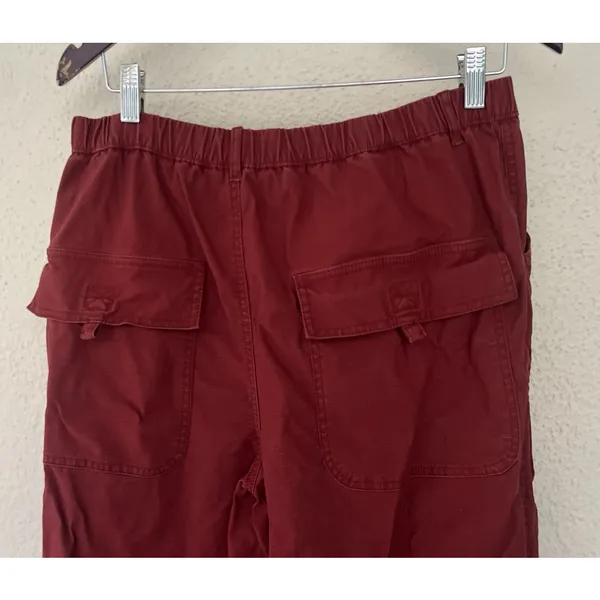 Free People Movement Voyage Pant Red Cargo Utility Front Slash Pockets Large - Image 6