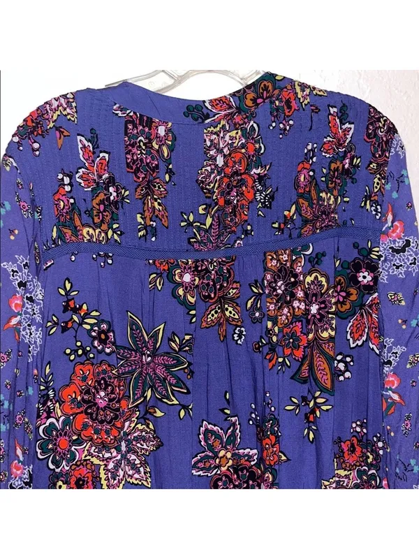 Anthropologie Long Sleeve Floral Paisley Boho Dress cottagecore granny - Image 6