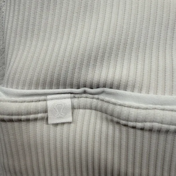 Lululemon Energy Longline Ribbed Sports Bra Women’s Size 8 White Medium Support - Image 3