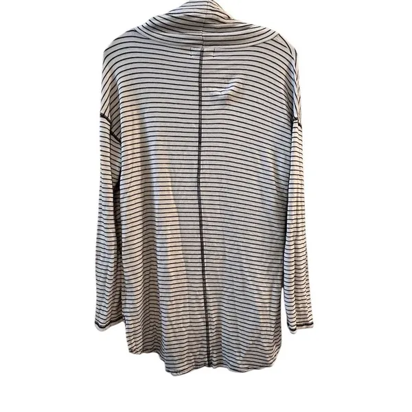 Liz Claiborne Weekend Women's Cowl‎ Neck Striped Sweater Black Size L - Image 6