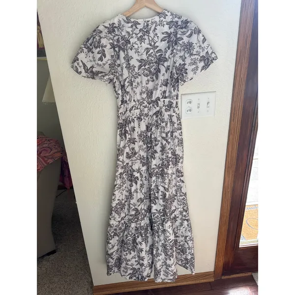ANTHROPOLOGIE Somerset Maxi Dress in Grey Multi Size Small - Image 8