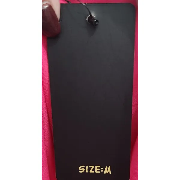Shinestar Slip‎ Dress V-Neck Sleeveless Midi Dress Party Cocktail Red M - Image 7