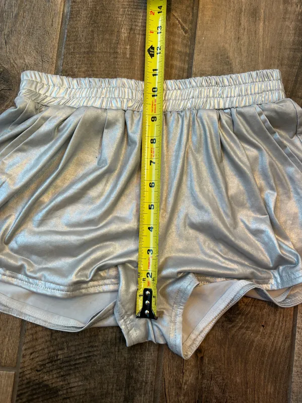 Metallic Gray Party Shorts - Image 7