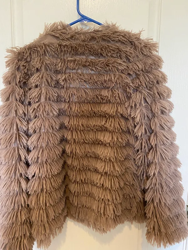 Main Strip faux fur jacket - Image 4