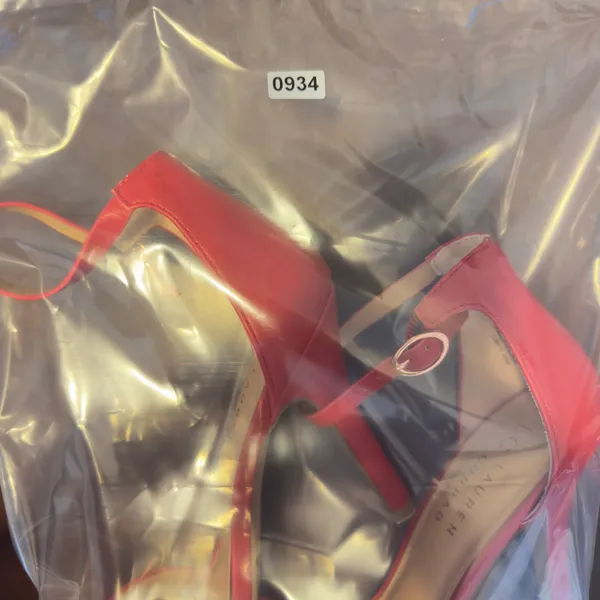 934 | LC Lauren Conrad‎ Ankle Strap Stiletto Heel Sandal Red Womens 5 - Image 10