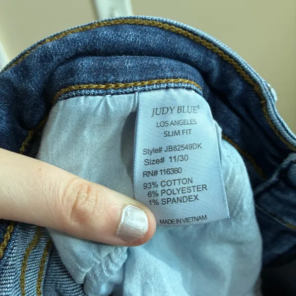 Judy Blue slim fit women's size 11/30 blue jeans medium wash cotton blend casual - Image 7