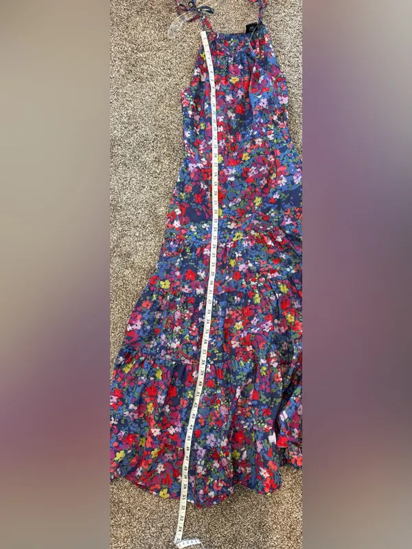 Summersalt High Neck Tiered Maxi Dress Floral Painted Meadows Sleeveless Size XS - Image 2