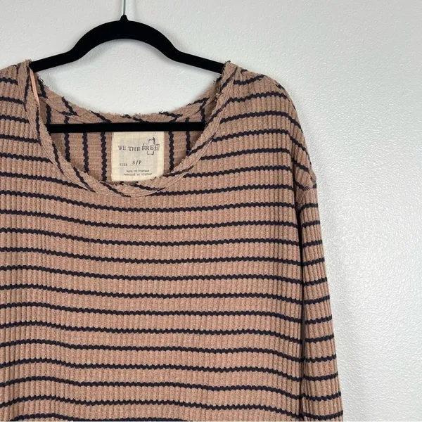 We The Free Auntie Em Peplum Stripes Top‎ Sz S - Image 3