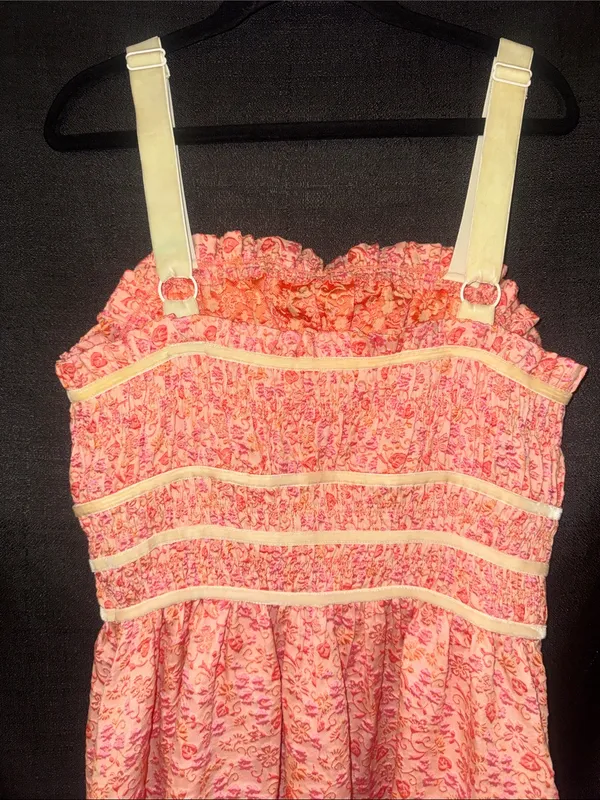 entro Peach Floral Midi Dress - Image 5