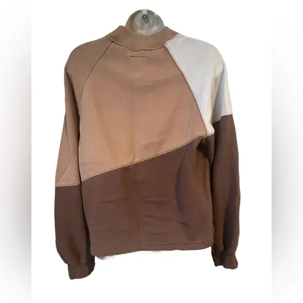 Abercrombie & Fitch‎ Women’s Medium Mini Mockneck Colorblock Fleece Sweatshirt - Image 2