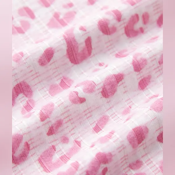 Halara NWT Mid-Rise Leopard Print Lounge Shorts – Pink | Ruffle Hem | M - Image 6