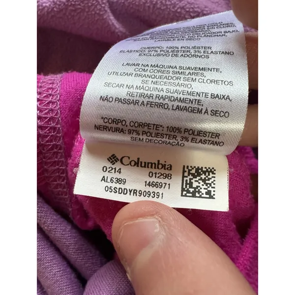 Columbia Pullover Women Sz‎ Medium 1/4 Zip Fleece Pink Long Sleeve Top Polyester - Image 14