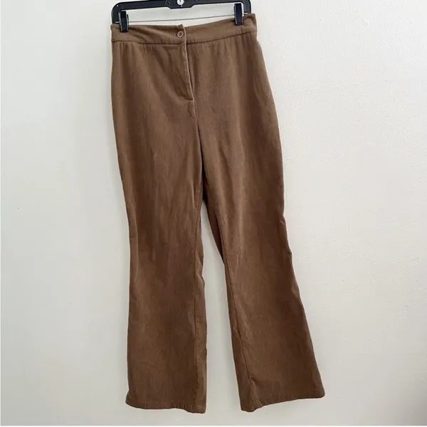 NEW Anthropologie wide leg Corduroy pants Brown LARGE - Image 3