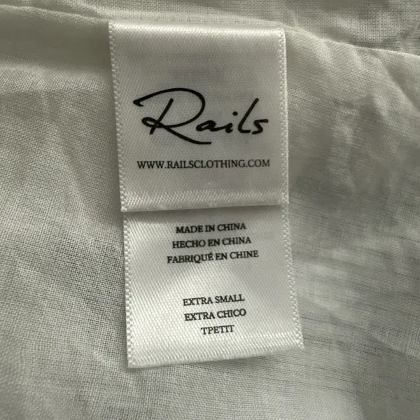 Rails Organic Cotton‎ Tiered Neutral Striped Midi Dress Size XS Sundress - Image 10