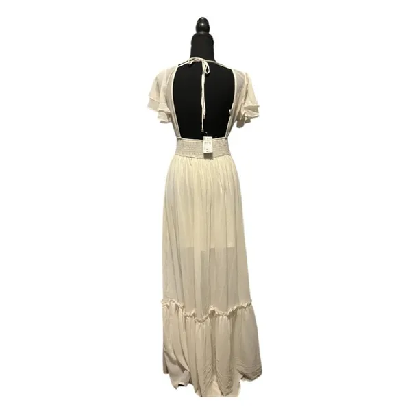 Windsor Summer Daydream Ivory Ruffled Chiffon Maxi Dress (NWT) - Image 8