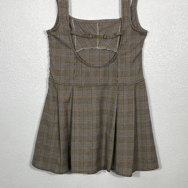 BDG Gray Plaid Midi Dress Size L - Image 9