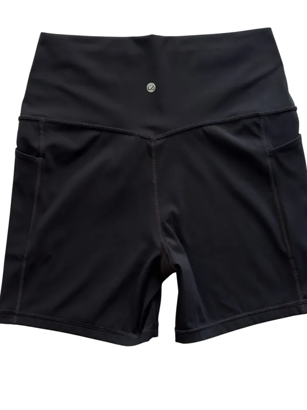 CRZ Yoga Black Biker Shorts Pockets 5" Naked Feeling High Waist Medium Women’s - Image 10
