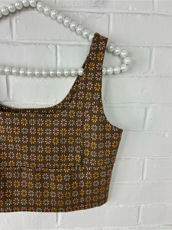 Altar’d State Boho Floral Knit Crop Top Size M - Image 3