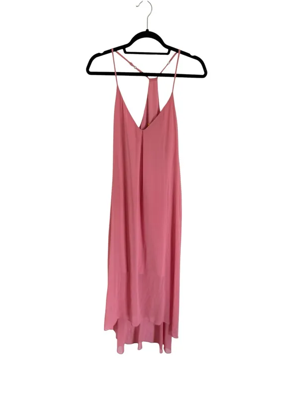 Alice & Olivia Chiffon Flowy Blush Pink Midi Dress - Image 2