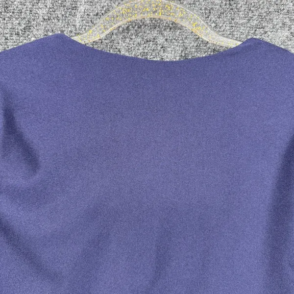 Good American Bodysuit Blue Long Sleeve Deep V Stretch Snap Closure Size 4 - Image 4
