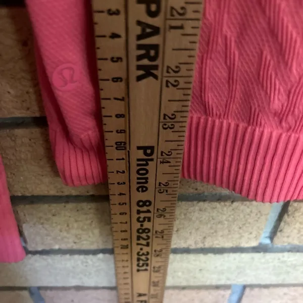 Lululemon Rest Less Pullover Flash Light Tone Long Sleeve Knit Pattern Size 4 - Image 7
