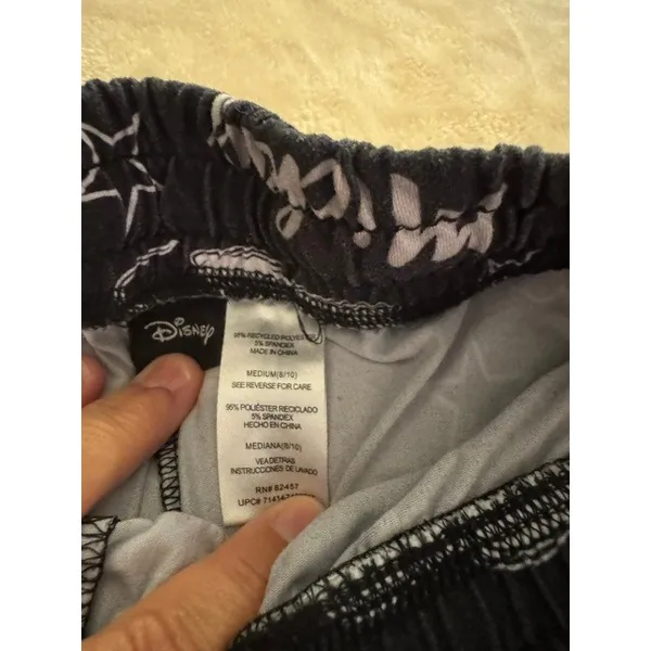 Disney Mickey Mouse PJ Pants Womens Medium Black Star Print Jogger Sleepwear (D) - Image 3