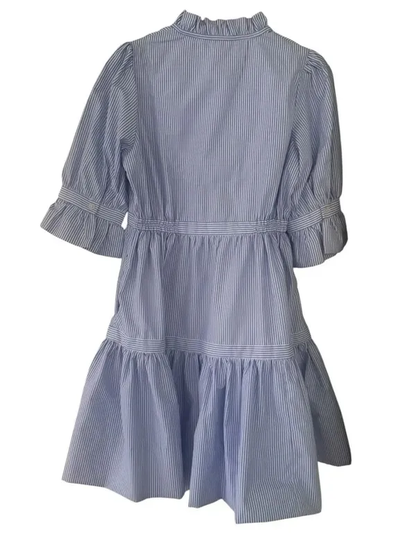 Gretchen Scott Teardrop Stripe Wash & Wear Periwinkle XS NWT - Image 4
