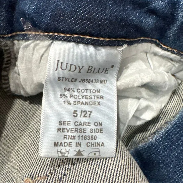 Judy Blue embroidered rainbow straight fit jeans size 5/27 - Image 5