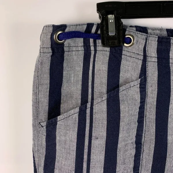 Brooks Brothers 346 Pants Women 14 Striped Wide Leg Linen Blend Casual - Image 8