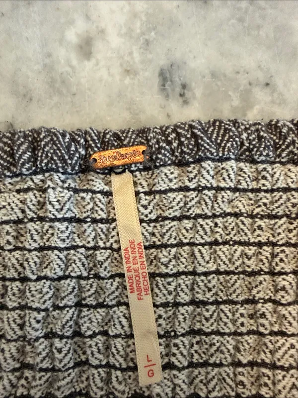 Free People Brown Herringbone Strapless Vest - Image 3