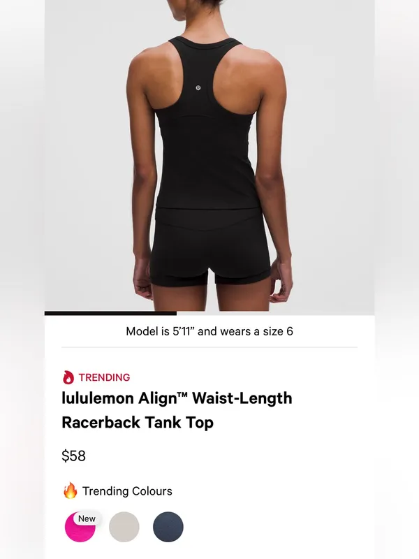 lululemon athletica Black Athletic Scoop Tank - Image 8