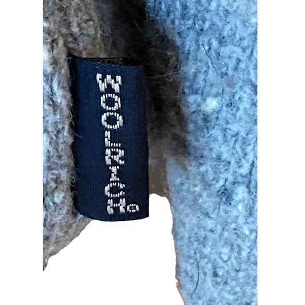 Vintage WOOLRICH Button Up Light Blue Wool Embroidered Sweater ~ Women's MEDIUM - Image 7