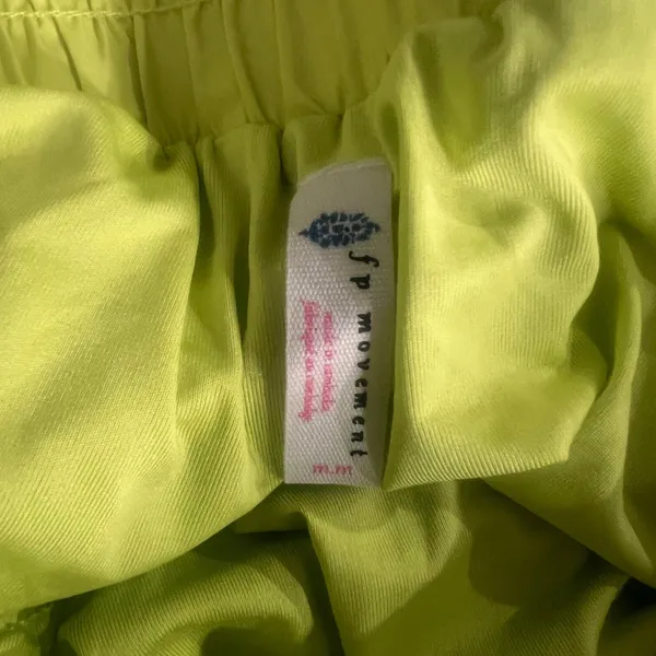 Free People Lime Green Elastic Waist Shorts - Image 5
