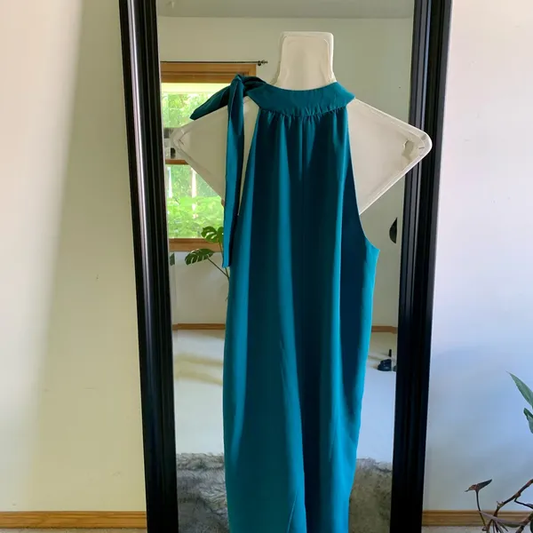 Teal Sleeveless Dress Size M - Image 3