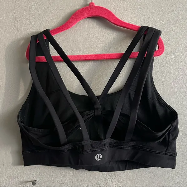 Women’s lululemon athletica Black Multi Strap Energy Bra Exhale Gym Sports Bra 8 - Image 5