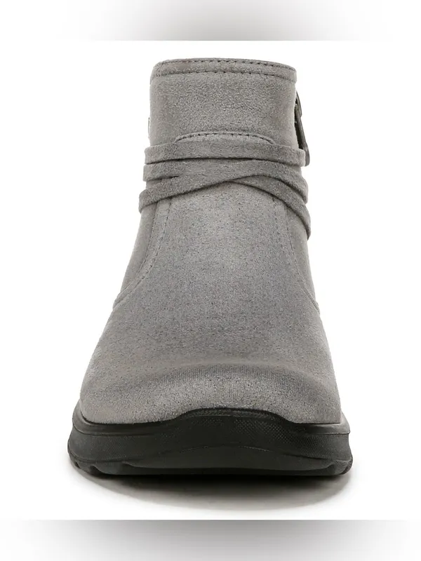 Bzees Grey Slip-On Ankle Booties Size 9 Wide - Image 4